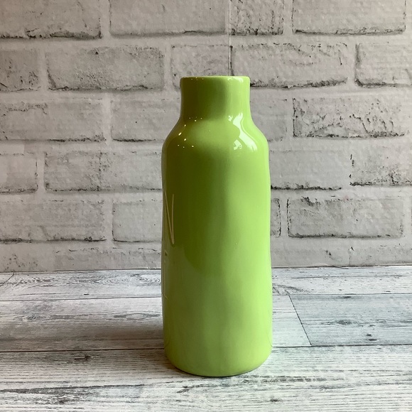 Rae Dunn Ceramic Bright Green Stayin Alive Vase - Picture 2 of 4